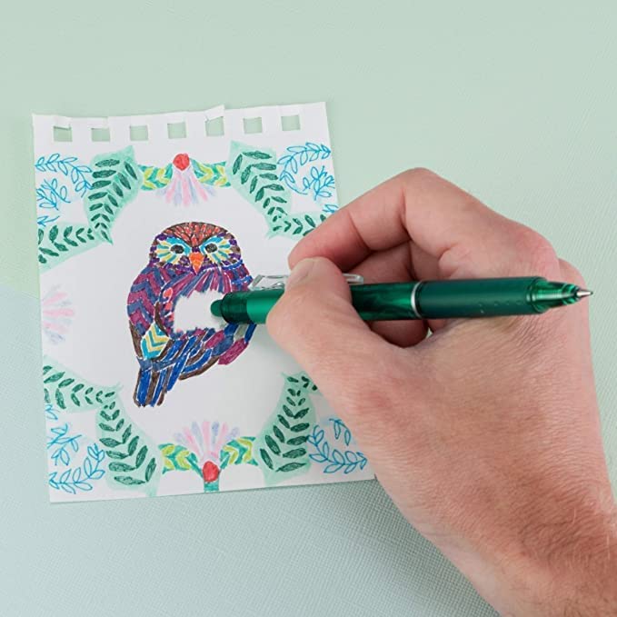 PILOT Frixion Clicker Erasable Gel Pen, Fine, 0.7 mm, Assorted Ink Colors, 12-Pack