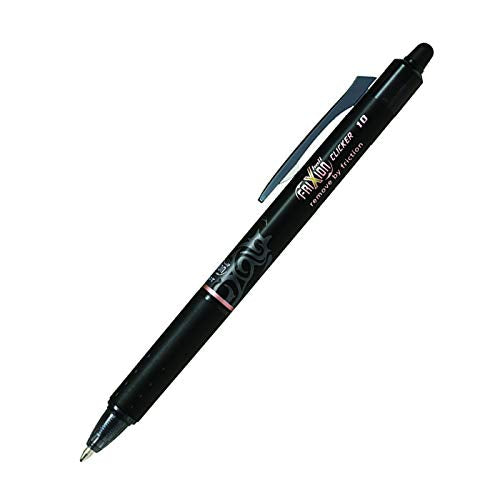Pilot FriXion Clicker pen 1.0mm, Erasable Gel Pens, Bold Point, 6 pack (Black)