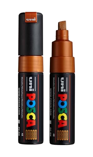 posca uni PC-8K Water-Based Paint Markers, Broad Tip (8mm), 2 Count
