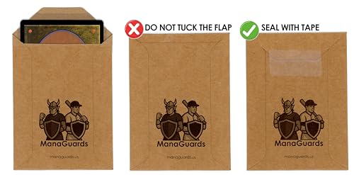 Managuards Trading Card Shipping Protection – 3x4 Semi Rigid Protective Envelope for TCG and Sports Cards, PWE Compatible (Pack of 200)