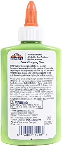 Elmer'S Color Changing Liquid Glue Washable Bottle Liquid Bonding Adhesives