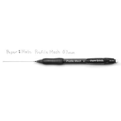 Paper Mate Profile Mechanical Pencils, 0.7 mm, HB #2 Lead, Black Barrel, Pack Of 4 Pencils