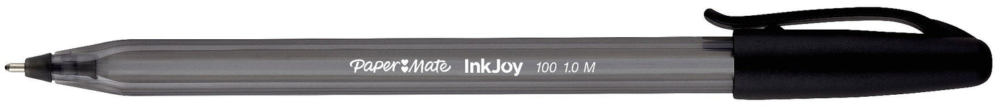 Paper Mate InkJoy 100ST Ballpoint Pens, Medium Point, Black, 8 Pack (1945928)