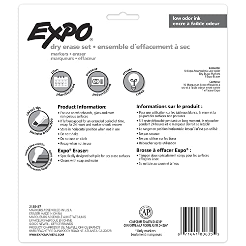 Expo Dry Erase Set, Chisel Tip