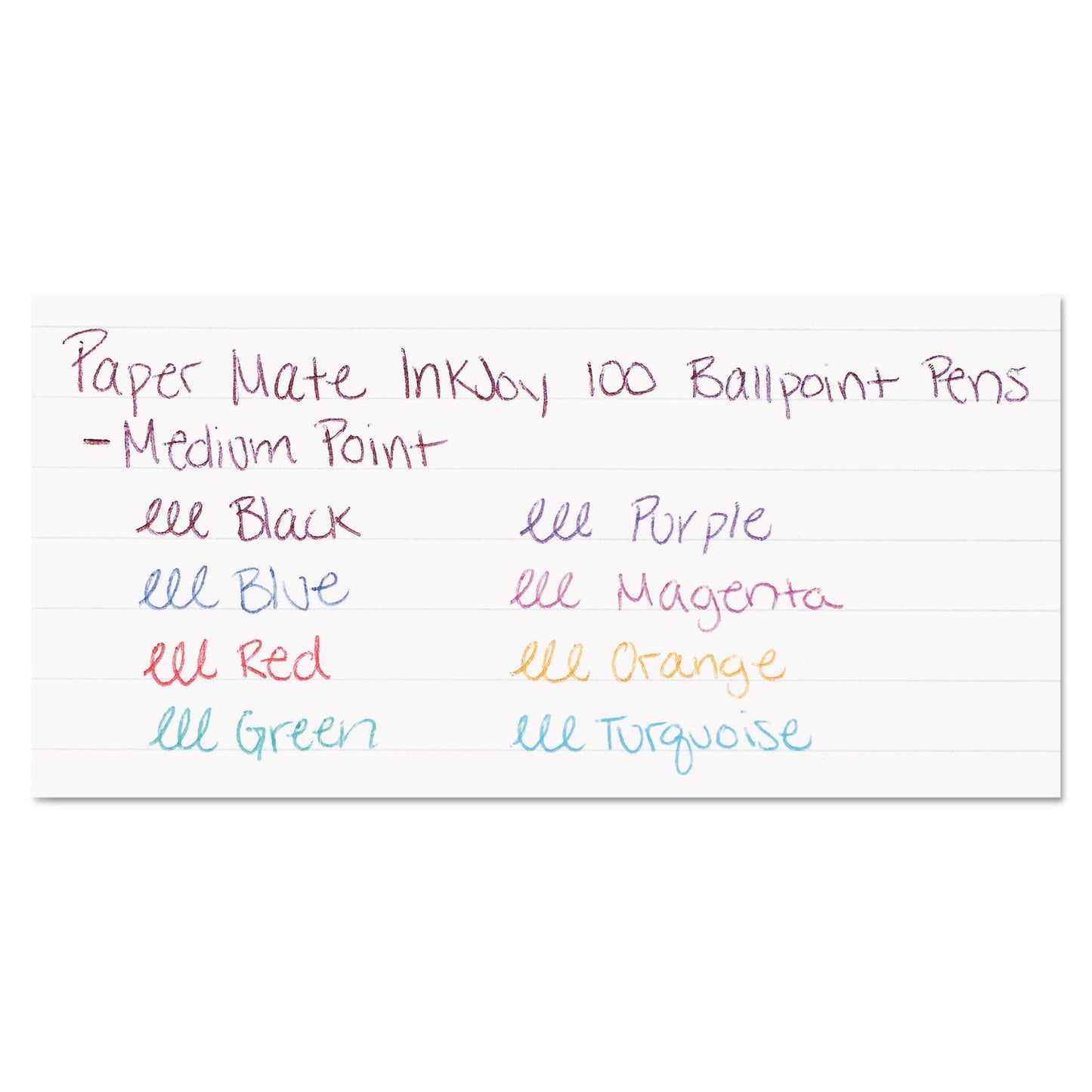 Paper Mate InkJoy 100ST Ballpoint Pens, Medium Point, Assorted Ink,8 count(pack of 1) (1945932)