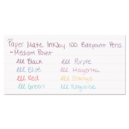 Paper Mate InkJoy 100ST Ballpoint Pens, Medium Point, Assorted Ink,8 count(pack of 1) (1945932)