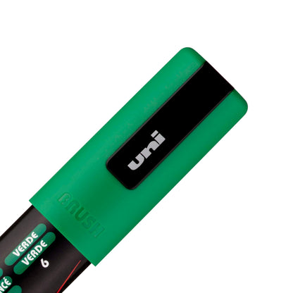 posca uni PC-5BR Water-Based Paint Markers, Reversible Brush Tip (1.0-4.0mm), 3 Count