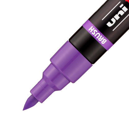 posca uni PC-5BR Water-Based Paint Markers, Reversible Brush Tip (1.0-4.0mm), 3 Count
