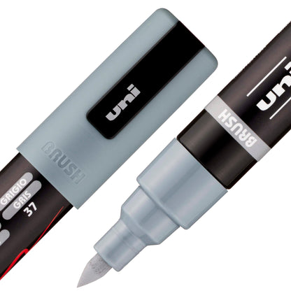 posca uni PC-5BR Water-Based Paint Markers, Reversible Brush Tip (1.0-4.0mm), 3 Count