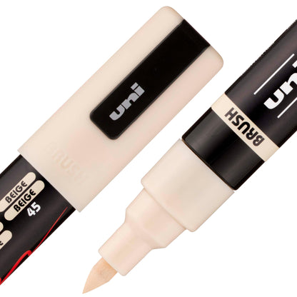 posca uni PC-5BR Water-Based Paint Markers, Reversible Brush Tip (1.0-4.0mm), 3 Count