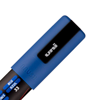 posca uni PC-5BR Water-Based Paint Markers, Reversible Brush Tip (1.0-4.0mm), 3 Count