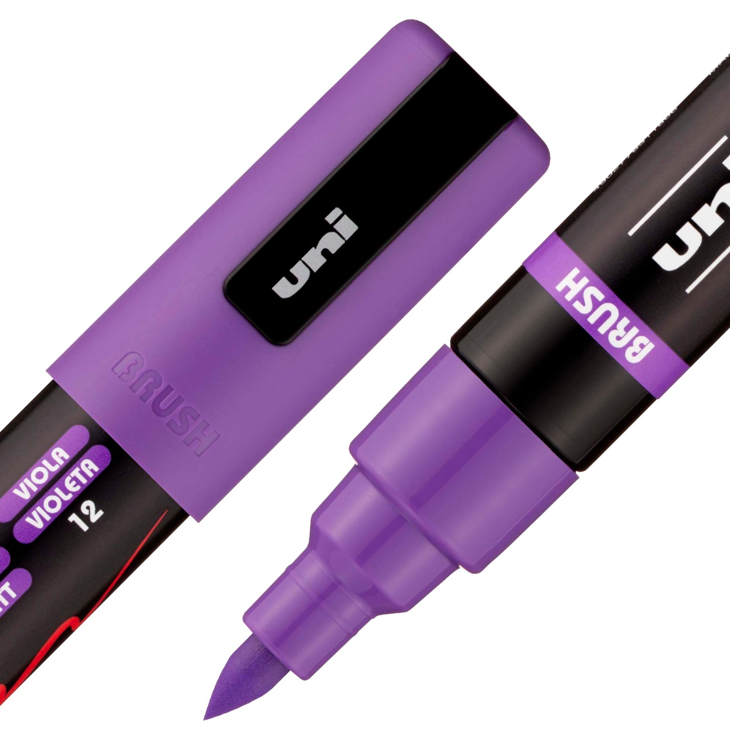 posca uni PC-5BR Water-Based Paint Markers, Reversible Brush Tip (1.0-4.0mm), 3 Count