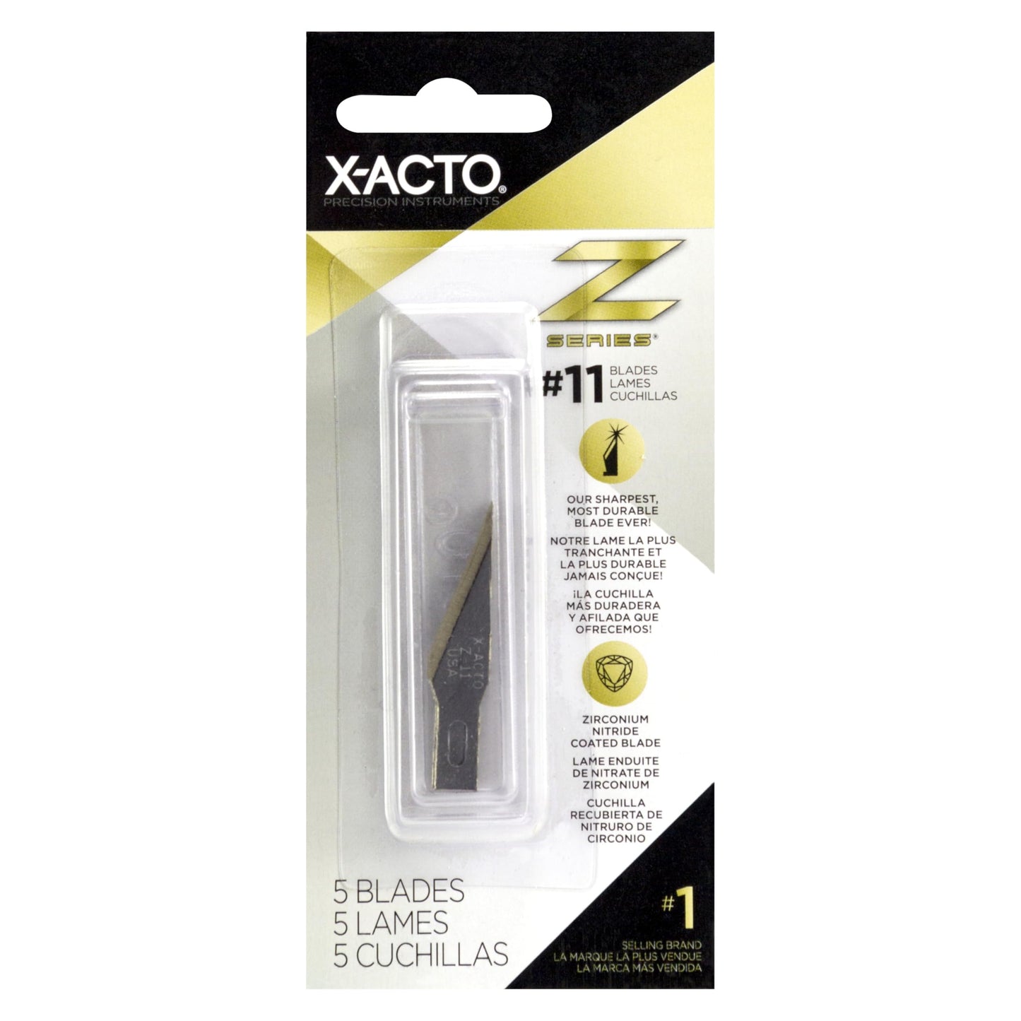 X-ACTO Z Series Replacement Blade, No. 11, Stainless Steel, Pack of 5