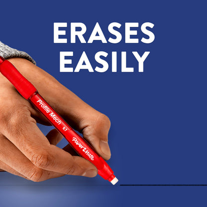 Paper Mate Profile Mech Mechanical Pencil Set, 0.7 mm #2 Pencil Lead, Includes Lead Refill and Eraser Refills, Assorted Barrel Colors, 2 Count