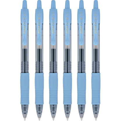 PILOT G2 Premium Refillable & Retractable Rolling Ball Gel Pens, 0.7mm Fine Point, Periwinkle, 6-Pack