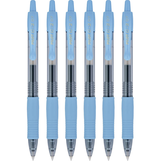 PILOT G2 Premium Refillable & Retractable Rolling Ball Gel Pens, 0.7mm Fine Point, Periwinkle, 6-Pack