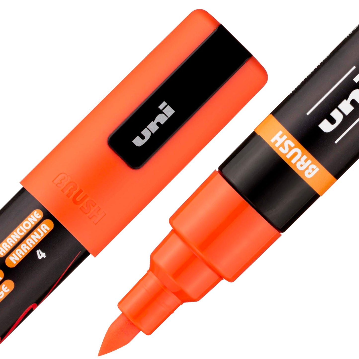 posca uni PC-5BR Water-Based Paint Markers, Reversible Brush Tip (1.0-4.0mm), 3 Count