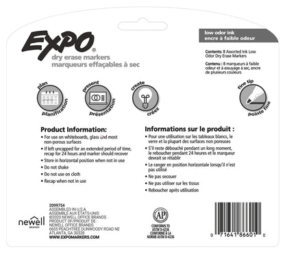 EXPO 86661 Low-Odor Dry Erase Markers, Fine Point