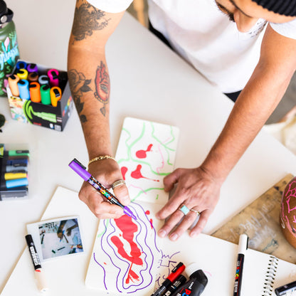 Posca Paint Markers Set of 4 Warm Neutral Tones; 3M Fine Markers with Reversible Tips Marker Set of Acrylic Paint Pens Pens for Art Supplies; Fabric Paint; Fabric Markers