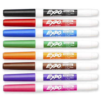 EXPO 86661 Low-Odor Dry Erase Markers, Fine Point