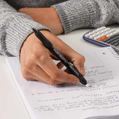 Paper Mate Profile Mechanical Pencils, 0.7 mm, HB #2 Lead, Black Barrel, Pack Of 4 Pencils