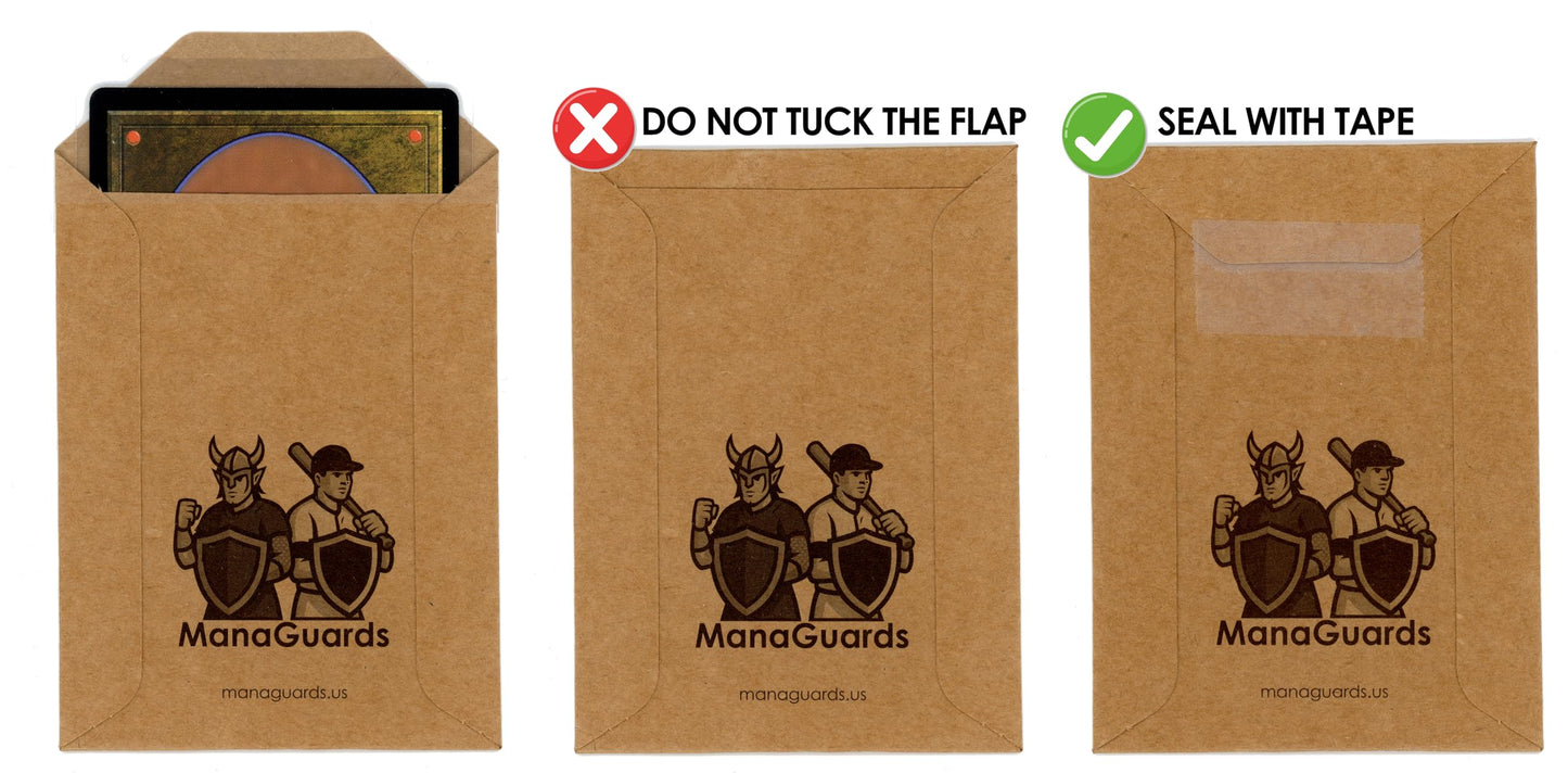 Managuards Trading Card Shipping Protection – 3x4 Semi Rigid Protective Envelope for TCG and Sports Cards, PWE Compatible (Pack of 200)