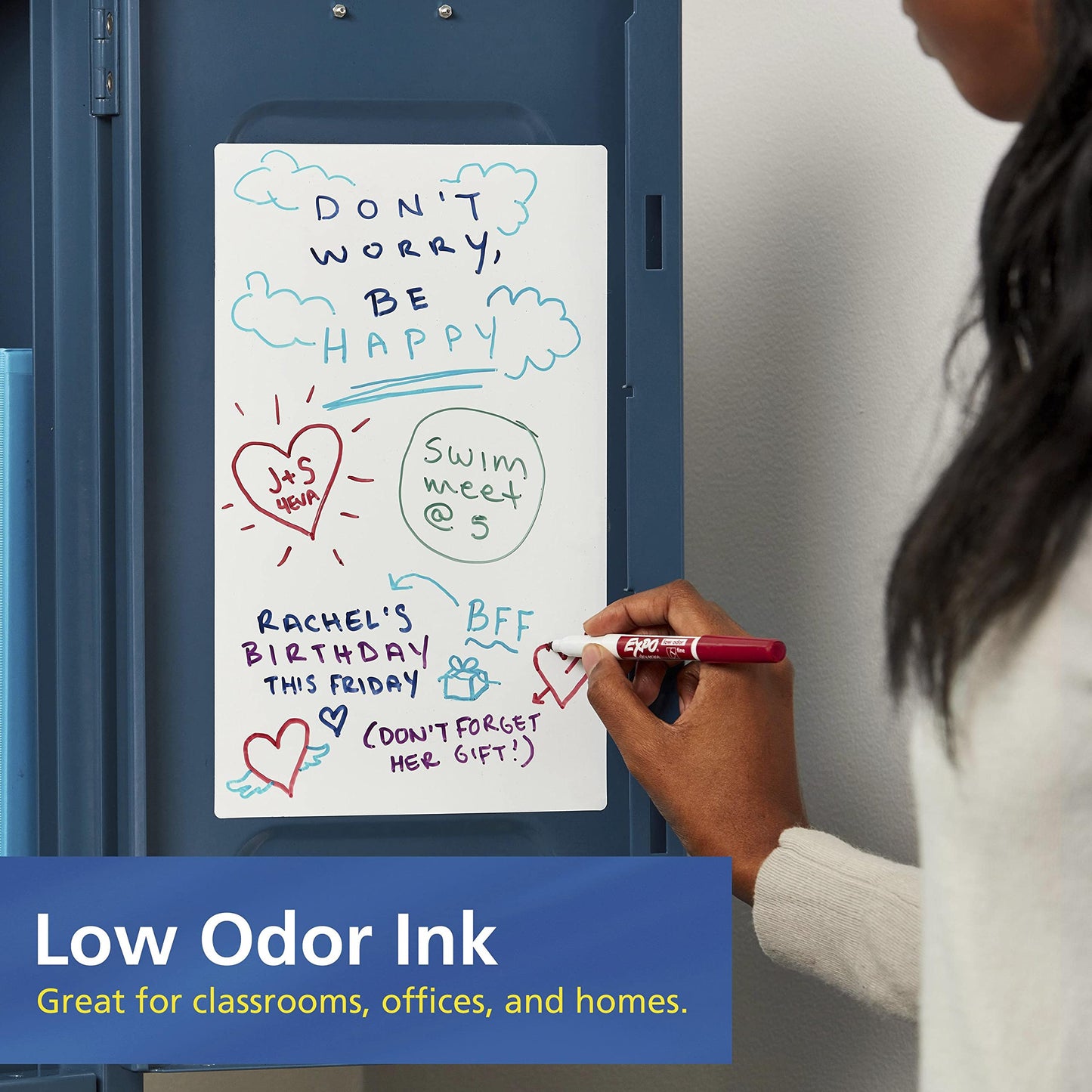 EXPO 86661 Low-Odor Dry Erase Markers, Fine Point