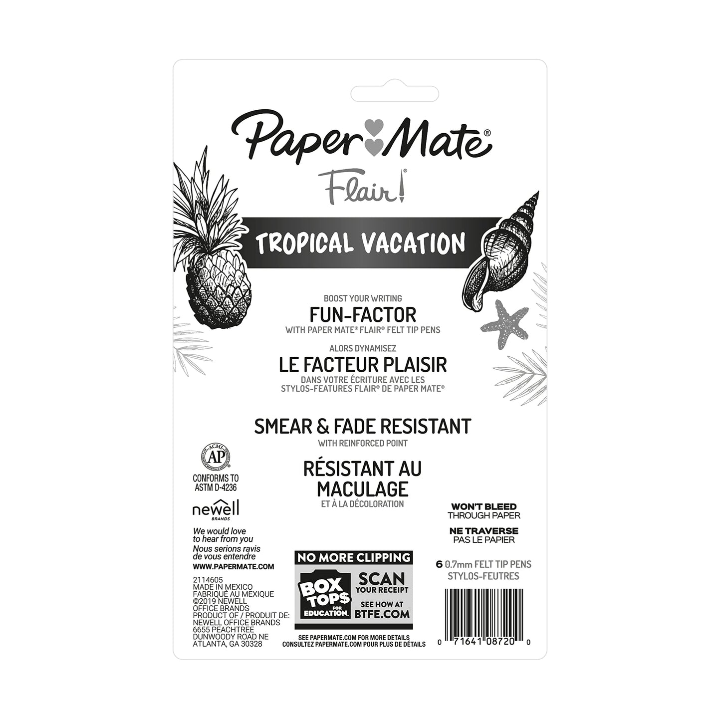 Paper Mate Flair Felt Tip Pens, Medium Point, Limited Edition Candy Pop Pack, Pack of 6 (1979425)