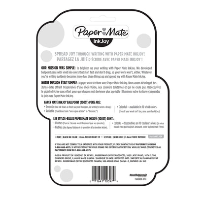 Paper Mate InkJoy 100ST Ballpoint Pens, Medium Point, Black, 8 Pack (1945928)